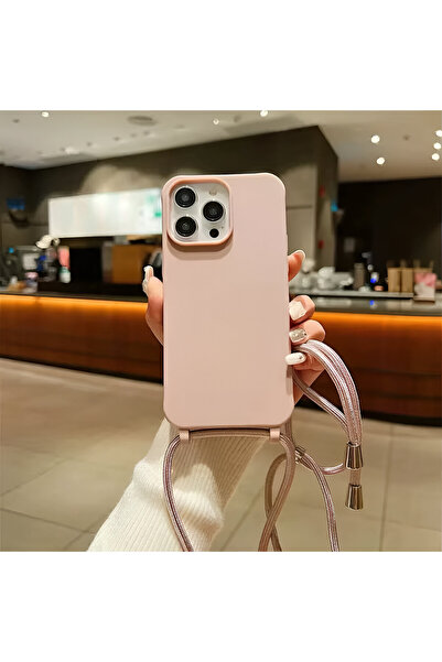 HYPERSOFT Iphone 11 (6.1 inç) Uyumlu İpli Boyun Askılı İçi Kadife Silikon Lan...