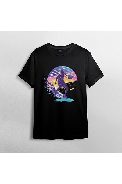 Pixxa Basketball Player - Basketball - Basketball Unisex 100% Cotton Crew Neck T-Shirt Model 1