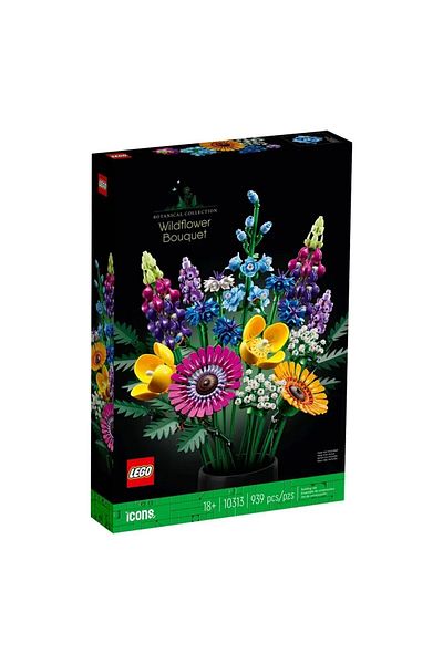 LiderGlobal 10313 Lego Bricks ®   Icons - Wild Flowers Bouquet 939 Pieces +18 Years
