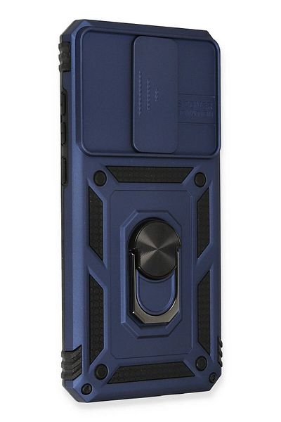 CepteToptan حافظة هاتف Xiaomi Redmi Note 8 Pro من السيليكون مع حلقة عدسة Pars - أزرق داكن - MKİ5041-2801