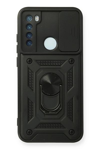 CepteToptan حافظة هاتف Xiaomi Redmi Note 8 من السيليكون مع حلقة عدسة Pars - أسود - MKİ9212-9016
