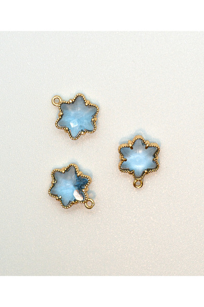 Yıldırım Sevimli cam kristal çiçek şeklinde kolye ucu, çinko güzel süsler, 12...