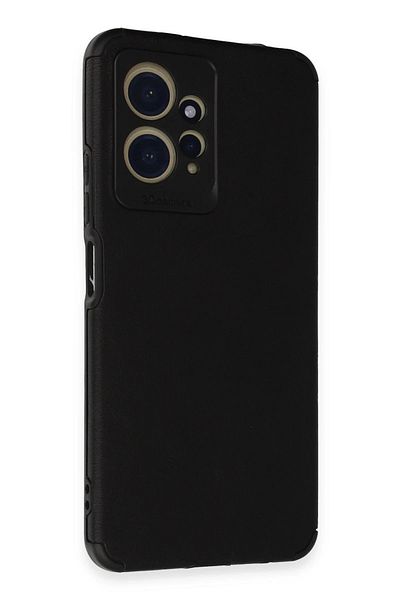 CepteToptan حافظة هاتف Xiaomi Redmi Note 12 4G مصنوعة من السيليكون والجلد - أسود - MKİ3720-5296