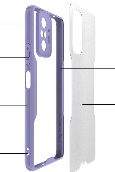 CepteToptan جراب هاتف Xiaomi Redmi Note 10 Pro من السيليكون البلاتيني - أزرق داكن - MKİ9892-4737
