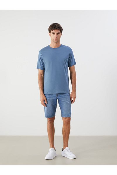 LC Waikiki New Season Crew Neck Combed Cotton Men's T-Shirt - S50839Z8
