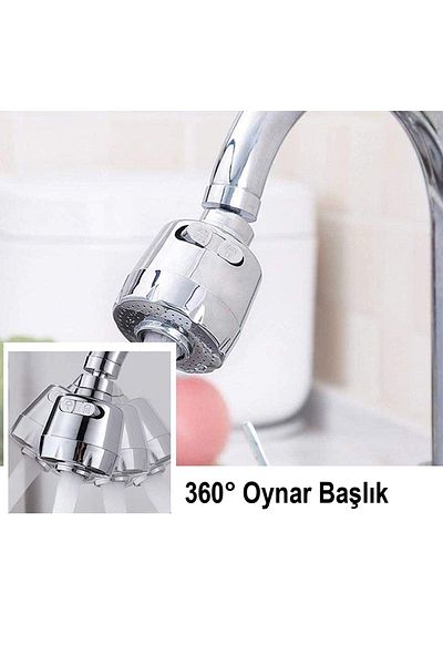 Monte Lua 2 Function Kitchen Sink Head, 360 Degree Rotating, Saving, Faucet Head, Chrome,