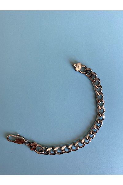 marsel aksesuar Xuping Wide Range Thick Silver Chain Bracelet