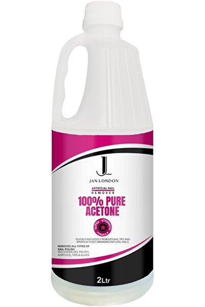 JAN LONDON أسيتون JL نقي ١٠٠٪، ٢ لتر | مزيل طلاء أظافر احترافي للجل والأكريلي...