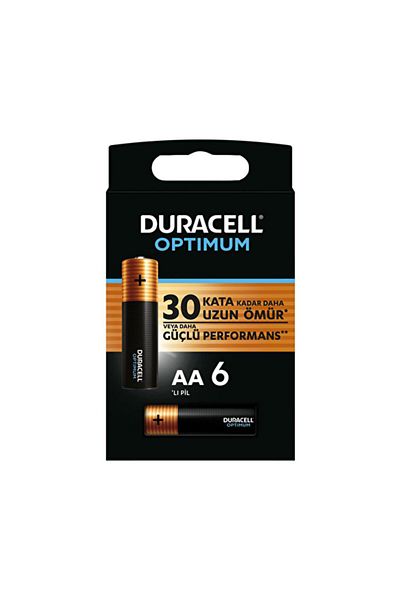 Duracell Optimum Thick Pen 6 Pack Aa