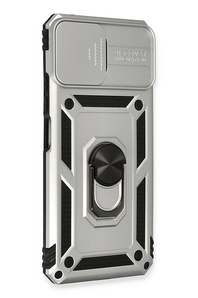 CepteToptan حافظة هاتف Xiaomi MI 11 Lite من السيليكون مع حلقة عدسة Pars - فضي - MKİ6843-7478