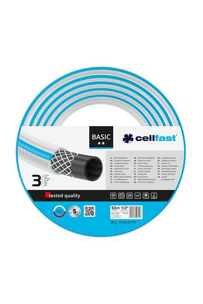 Cellfast Cellfast BASIC 3-layer garden hose, 1/2", Reinforced, 50m, UV protection