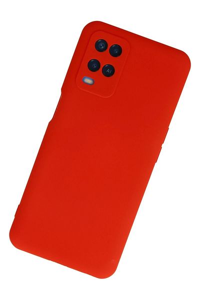 CepteToptan حافظة هاتف اوبو A54 4G نانو من الداخل سيليكون مخملي - أحمر - MKİ8135-6651