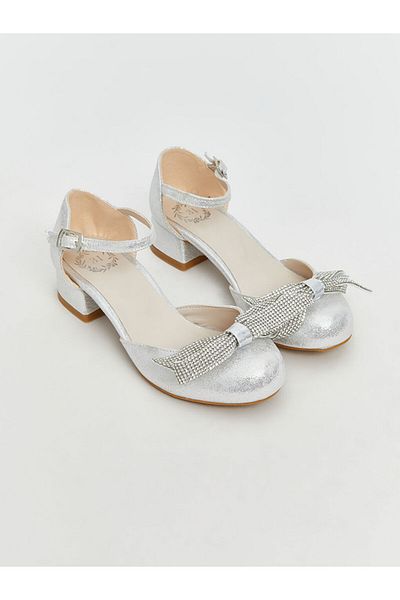 LC Waikiki New Season Stone Bow Detailed Girls' Heeled Shoes - S61091Z4