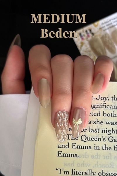 Easy Beauty Kedi Gözü MEDIUM Beden Orta Badem Tırnak 10 Adet Takma Tırnak Set...