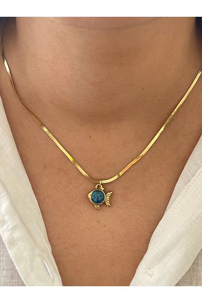 Rupen Kraft 316 Lsurgical Steel Special Design Colorful Fish Stainless Tarnish Steel Necklace