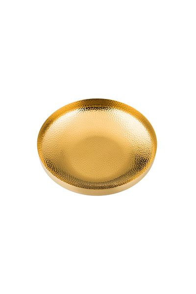 ABAREEK Silver round tray or plate with an elegant and decorative design