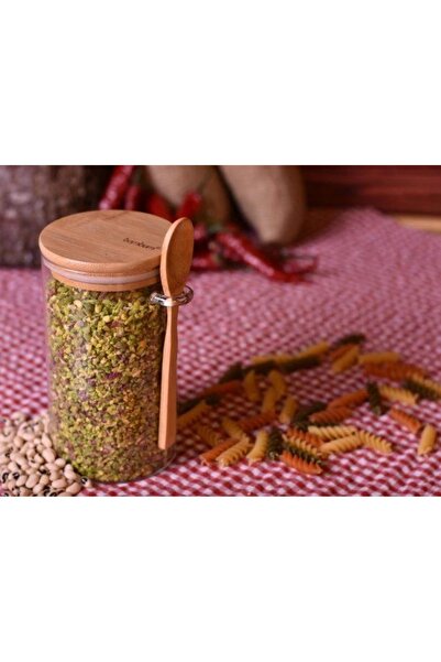 ACAR LOLLA CAM SAKLAMA KABI KAŞIKLI 200 ML TKEBT Şeffaf