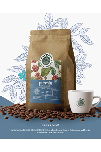 FAVORTE COFFEE & ROASTED 250gr Orijinal Premio Espresso Kahve %100 Arabica ve...