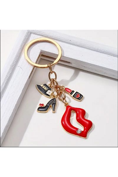 TChic Red Lipstick Women's Bag Shoe Charm / Keychain