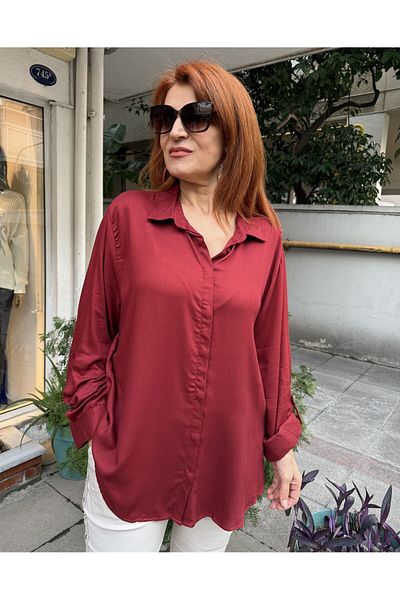 DenizEge Cămașă din viscoză Tile