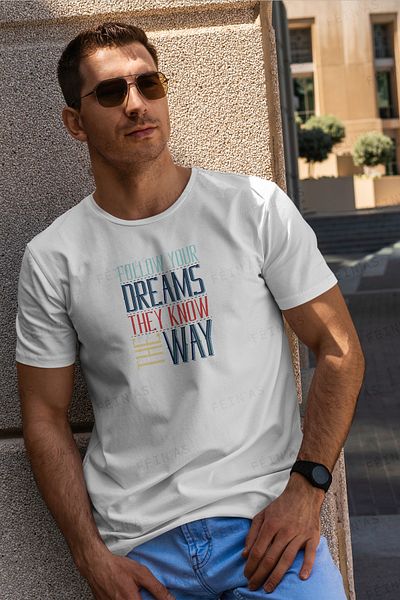 feinas Ανδρικό Tshirt - Ακολουθήστε τα όνειρά σας