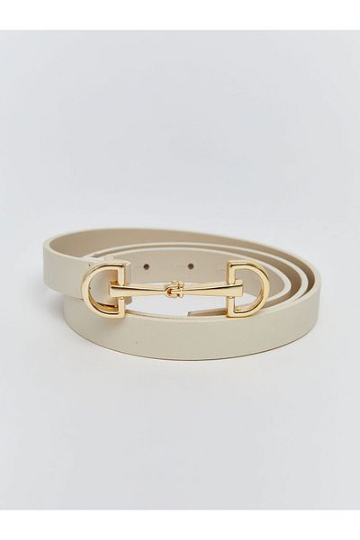 LC Waikiki Beige Leather Look Women's Belt