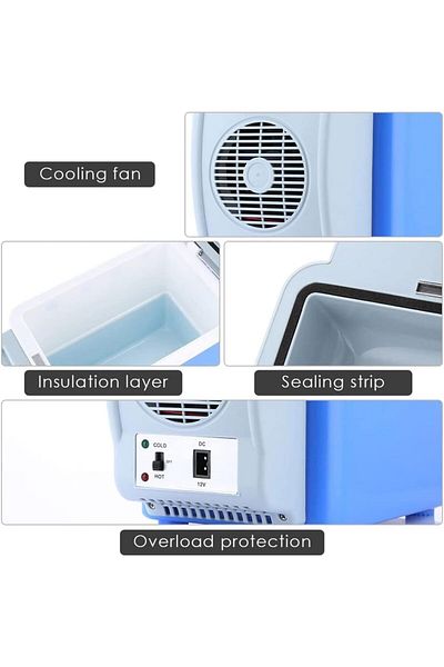 MACON Portable MINI Car Refrigerator, 7.5 L Capacity Dual Function Refrigerator, Fridge and Freezer Easy t