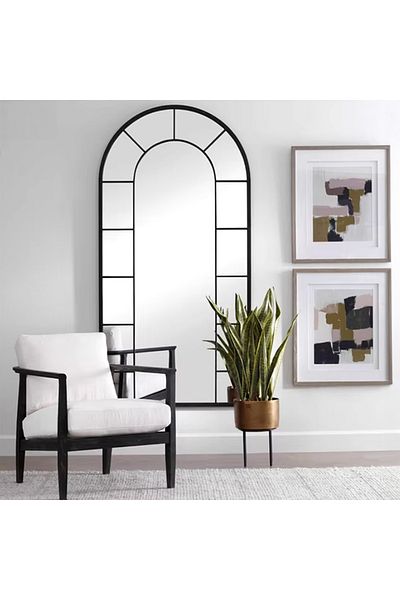 Gharaib Al Tuhaf Fiora Mirror - Elegant Iron Frame, Large