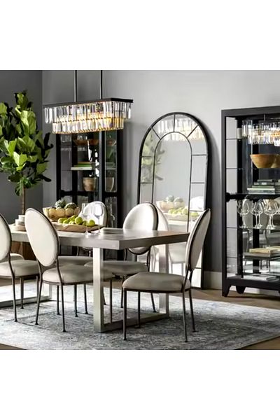 Gharaib Al Tuhaf Fiora Mirror - Elegant Iron Frame, Large