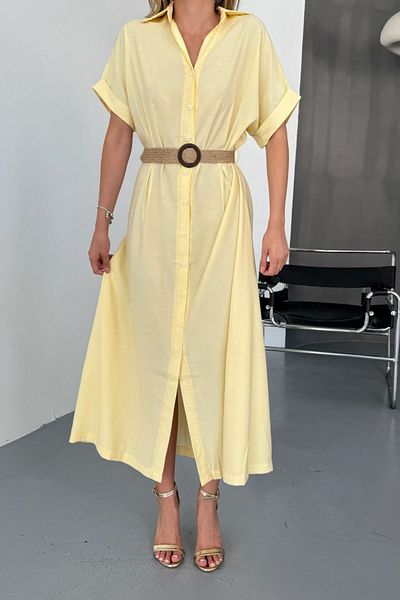 adba style 4023 Cămașă modală cu centură Rochie de damă