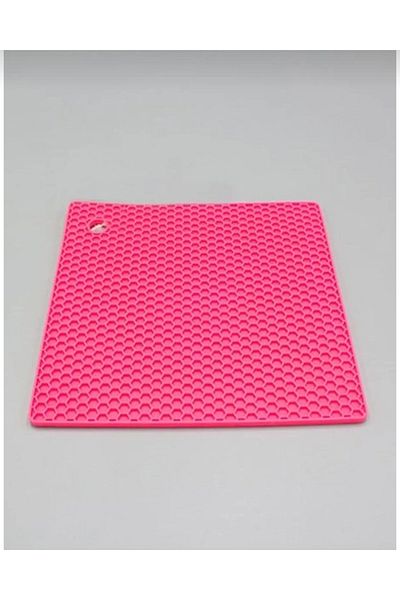 BRE HOME 2-Piece Heat Resistant – Silicone Rice Spoon + Silicone Trivet Non-Stick Honeycomb Patterned Griddle