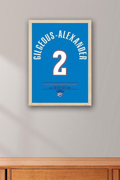 Saturn Tricou Shai Gilgeous Alexander cu cadru - Tricou NBA Oklahoma City Thunder