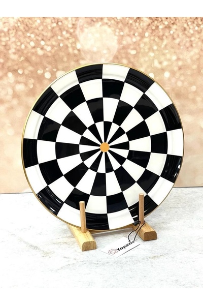 ACAR Arow Checkerboard Pattern Large Serving Plate 31 cm