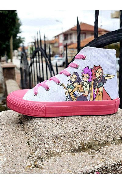 LİASSHOES K-Pop Demon Hunters Demon Slayers Printed Girls Kids Sports Shoes Dreams