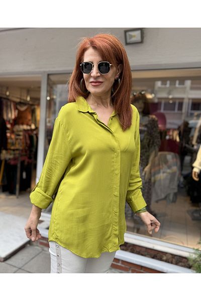 DenizEge Viscose Shirt Pistachio Green
