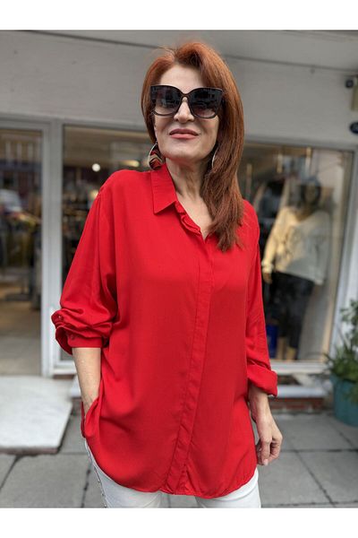 DenizEge Viscose Shirt Red