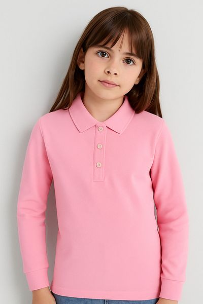 ESİLA KİDS Kids T-Shirt Long Sleeve Polo Neck T-Shirt Set - Cotton School Uniform - Ages 5-14