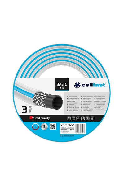 Cellfast Cellfast BASIC 3-layer garden hose, 1/2", Reinforced, 20m, UV protection