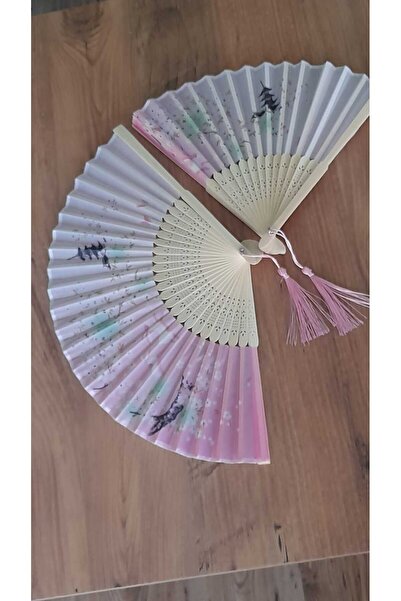 aysa stil Ahşap desenli yüksek kaliteli Japon bambu yelpazesi