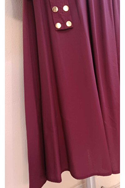 QUAWEAR Modal Fabric Rivet Λεπτομερής ζώνη με κουμπωτό πουκάμισο και φούστα δύο τεμαχίων