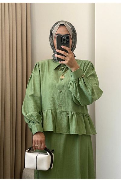MERİÇ BOUTİQUE Shirt Suit with Holiday Skirt