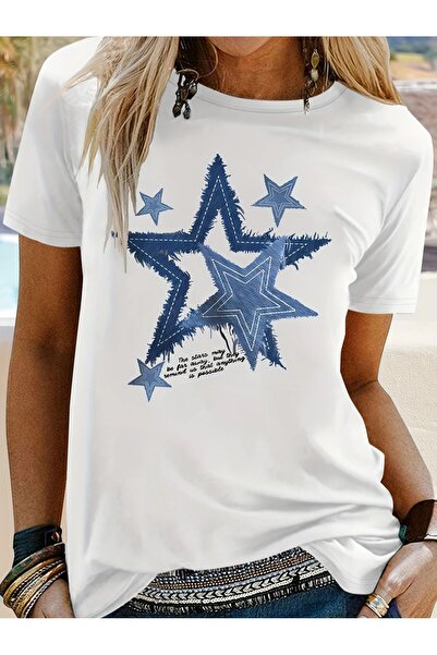 qubo sportswear & company qubo Unisex Oversize εμπριμέ βαμβακερό λαιμόκοψη κοντομάνικο ΛΕΥΚΟ μπλουζάκι