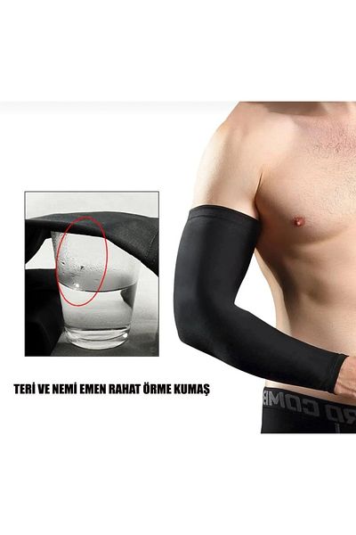 Bellanora Basketball Arm Sleeve with Elbow Support – Anti-Sweat Protective Sleeve for Sports Training & Match White