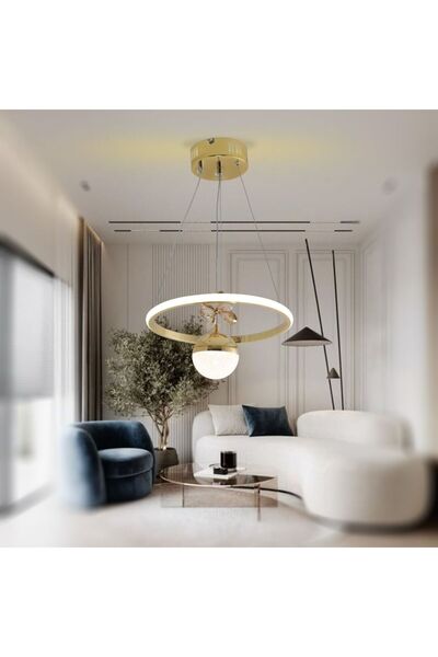 TT AYDINLATMA TT037-YUV-SR TT Aydınlatma Halka Model Gold Sarı Kaplama Tek To...