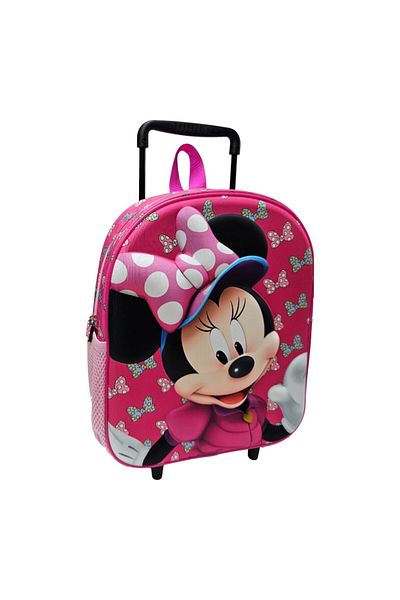 Minnie Mouse 3D trolley, 32x26x11cm, multicolor, adjustable and reinforced straps, Happy, Minnie Mouse