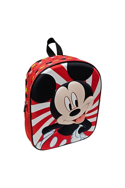 Mickey Mouse 3D schoolbag, 30x24x12 cm, multicolor, adjustable and padded straps, Happy, Mickey Mouse