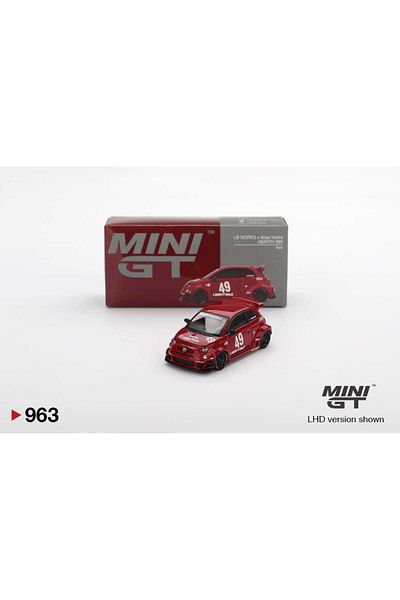 mini gt 1/64 963 Lb-Works X Abas Works Abarth 595 Red.