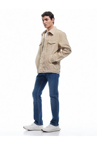 Koton New Season Regular Waist Cotton Straight Fit Jean Trousers - Mark Jean
