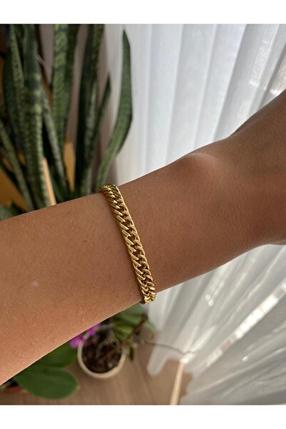 marsel aksesuar Xuping Thin Classic Gold Chain Bracelet