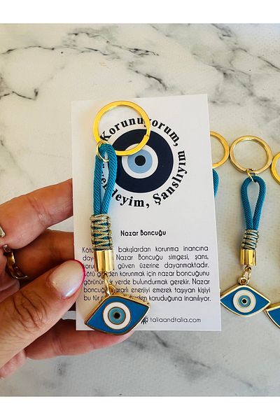 Talia&Talia Gift Evil Eye Beaded Keychain - Pack of 5